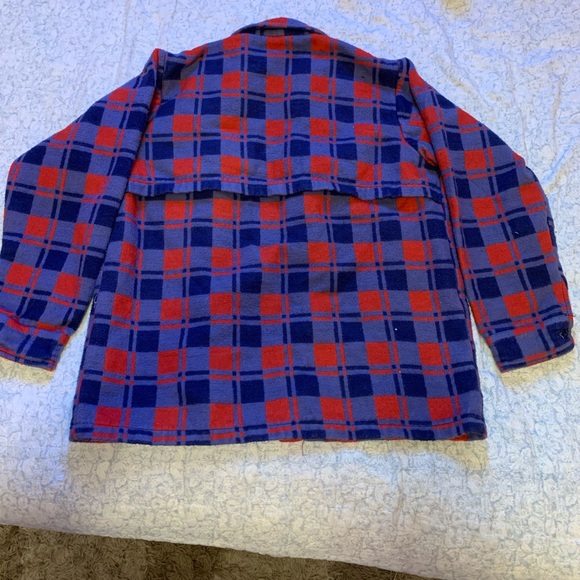 Red and Blue Sweater-like Button Up - Picture 5 of 6